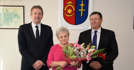 Podziękowania za wieloletnią pracę dla Naczelnik Wydziału Komunikacji