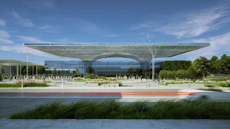 Wizualizacja Dworca Metropolitalnego w Lublinie