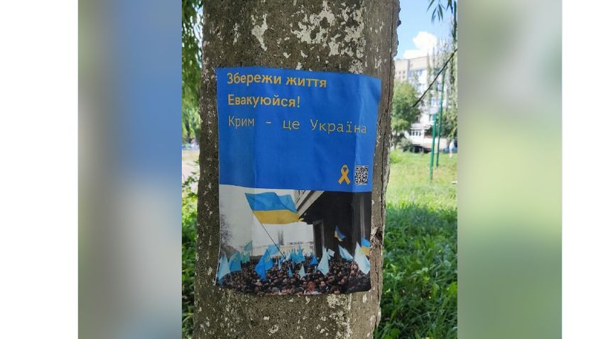 Setki proukraińskich ulotek pojawiły się Krymie