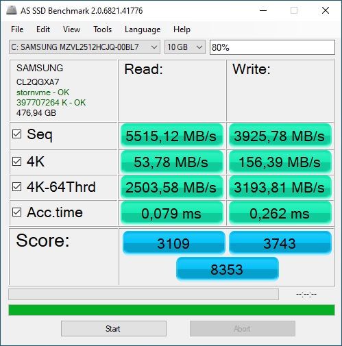 Lenovo Legion T5 - AS SSD