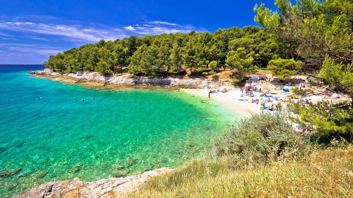 Plaża w okolicach Puli w Chorwacji