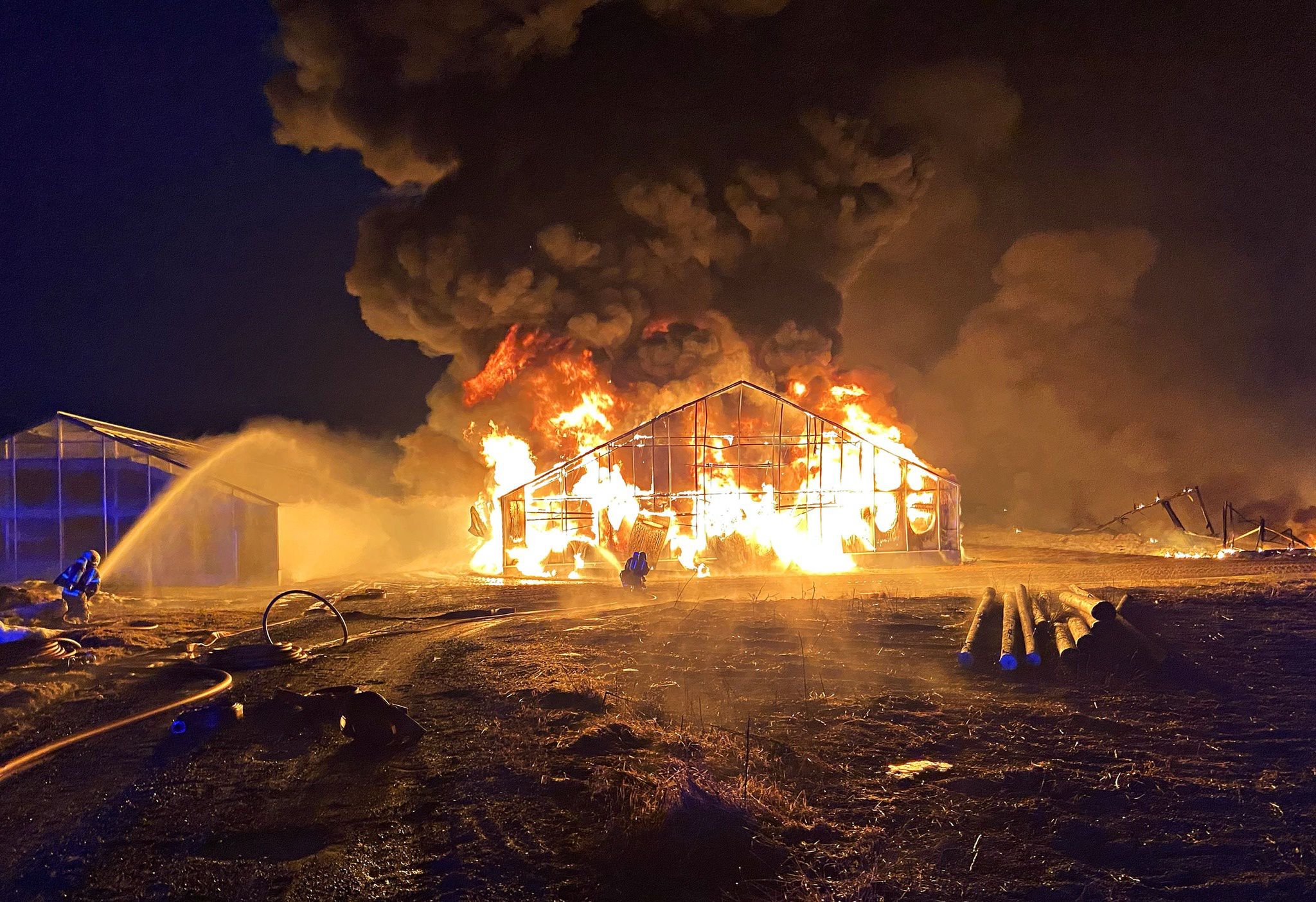 Pożar był widoczny z odległości kilku kilometrów