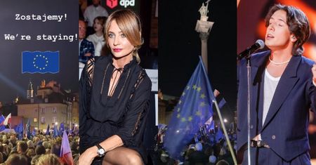 Gwiazdy wychodzą na ulice Warszawy po wyroku TK: Kasia Tusk, Aneta Kręglicka, Maja Ostaszewska, Dawid Kwiatkowski... (ZDJĘCIA)