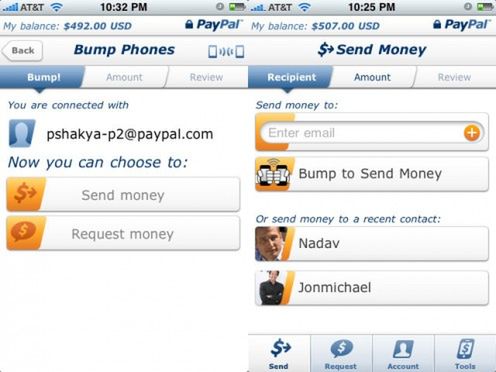 PayPal 2.0 na iPhone'a - stuknij, aby przesłać kasę
