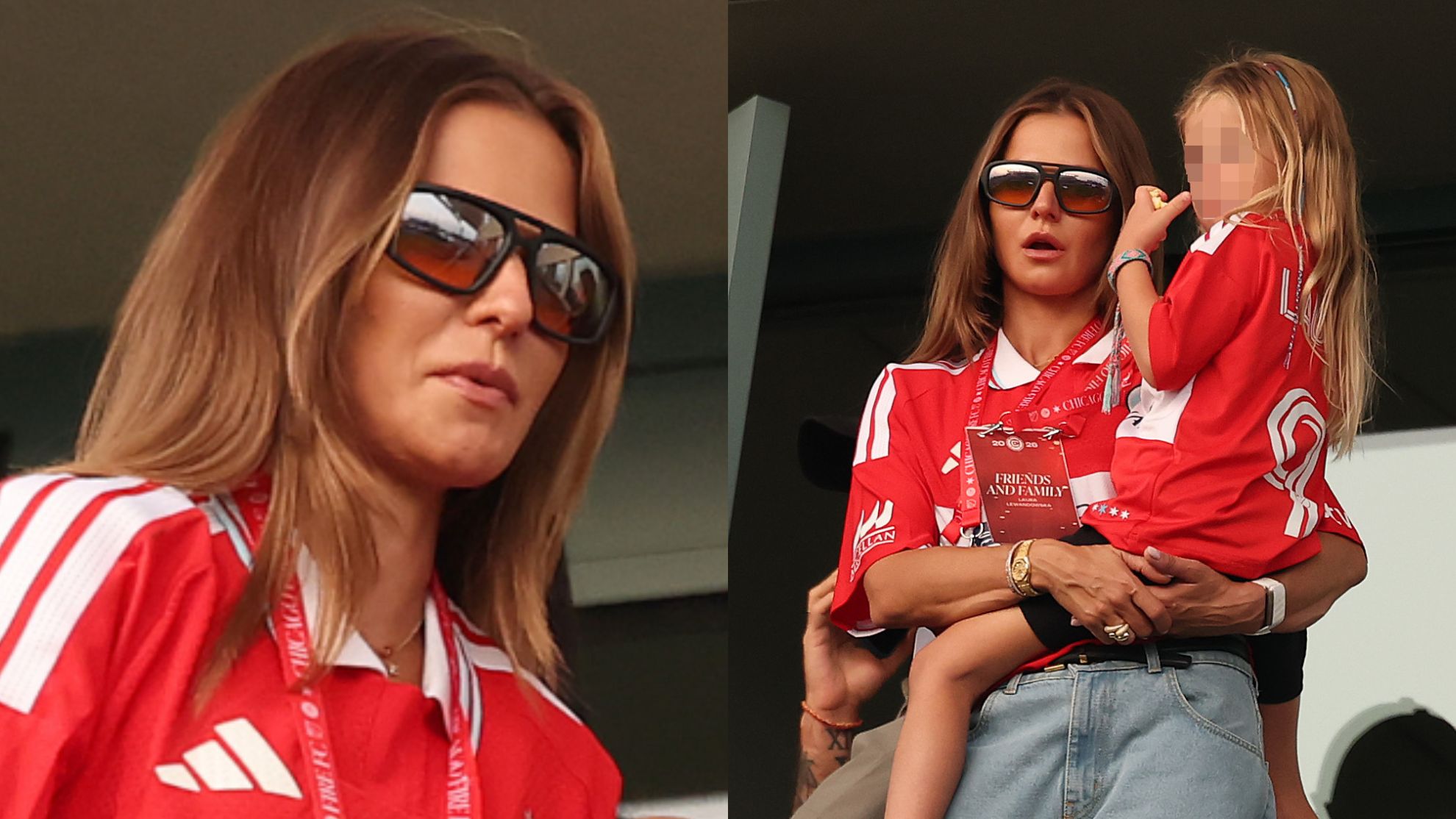 Anna Lewandowska z córkami kibicują Robertowi
