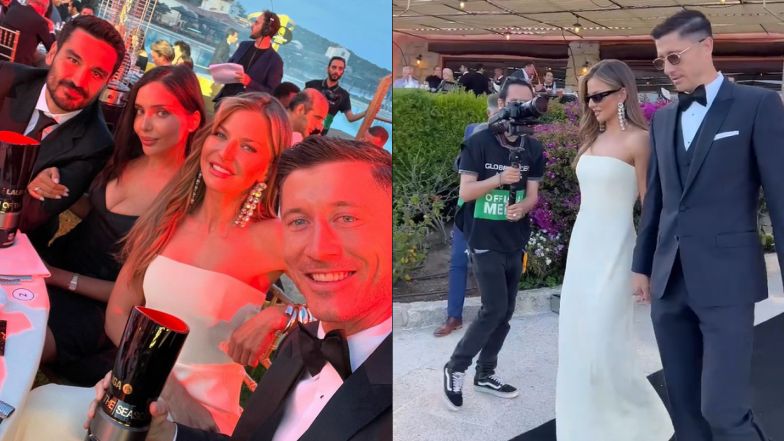 Anna i Robert Lewandowscy na piłkarskiej gali na Sardynii