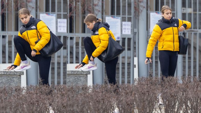Oliwia Bieniuk w kurtce za 1200 zł i legginsach mknie z siłowni