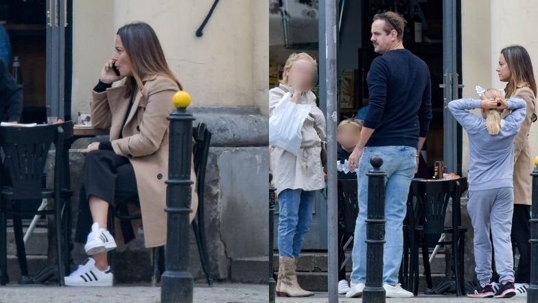 Anna Mucha i Jakub Wons prezentują rodzinną sielankę podczas wypadu do kawiarni