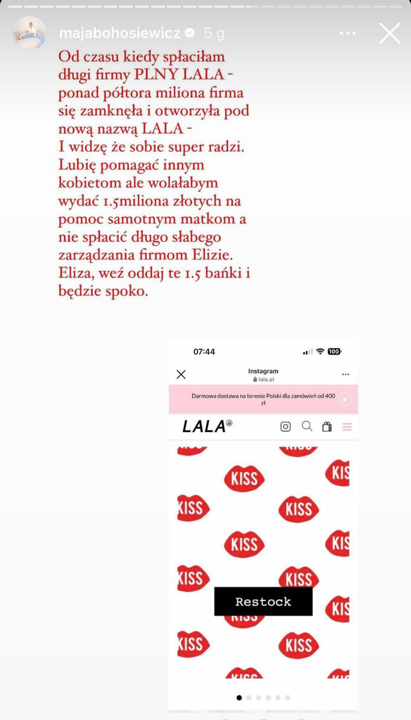 Maja Bohosiewicz walczy o odzyskanie 1,5 mln zł