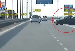 Jechał pod prąd na autostradzie. 21-latek nie miał prawa jazdy