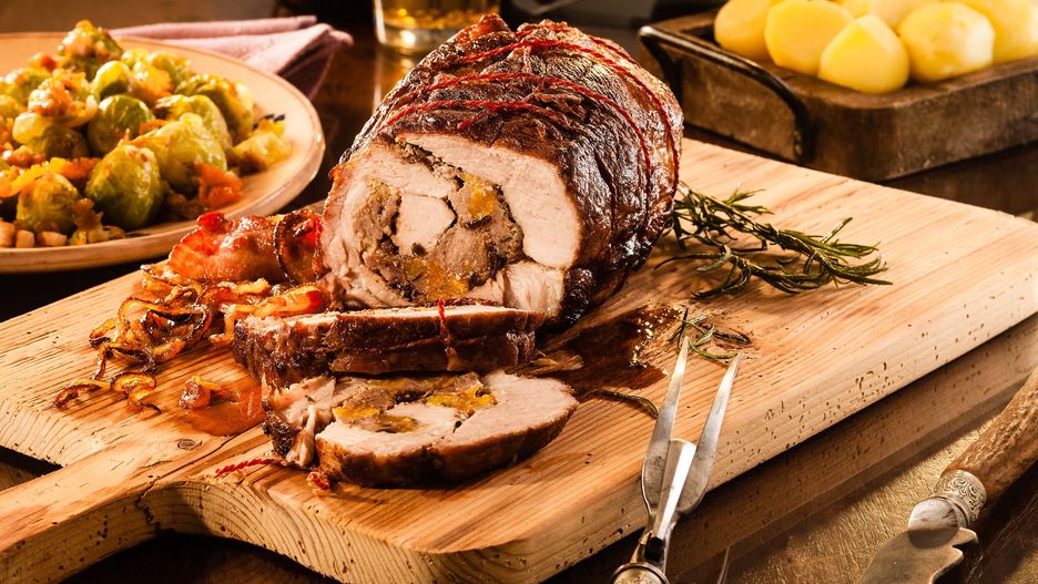 Pieczeń wieprzowa z pieczarkami