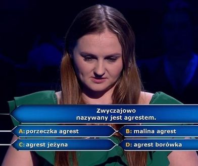 "Milionerzy": zawodniczka przegrała sporą sumę. Odpadła na pytaniu o agrest