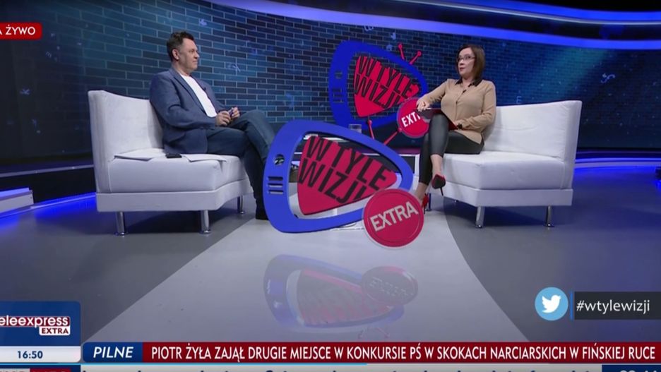 Kadr z programu "W tyle wizji"