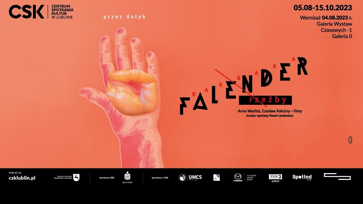 Grafika promująca wystawę Barbary Falender w CSK