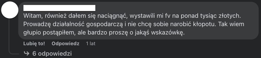 Kolejny wpis, kolejna historia - po 14 dniach przychodzi faktura i zaczyna się szukanie pomocy. 