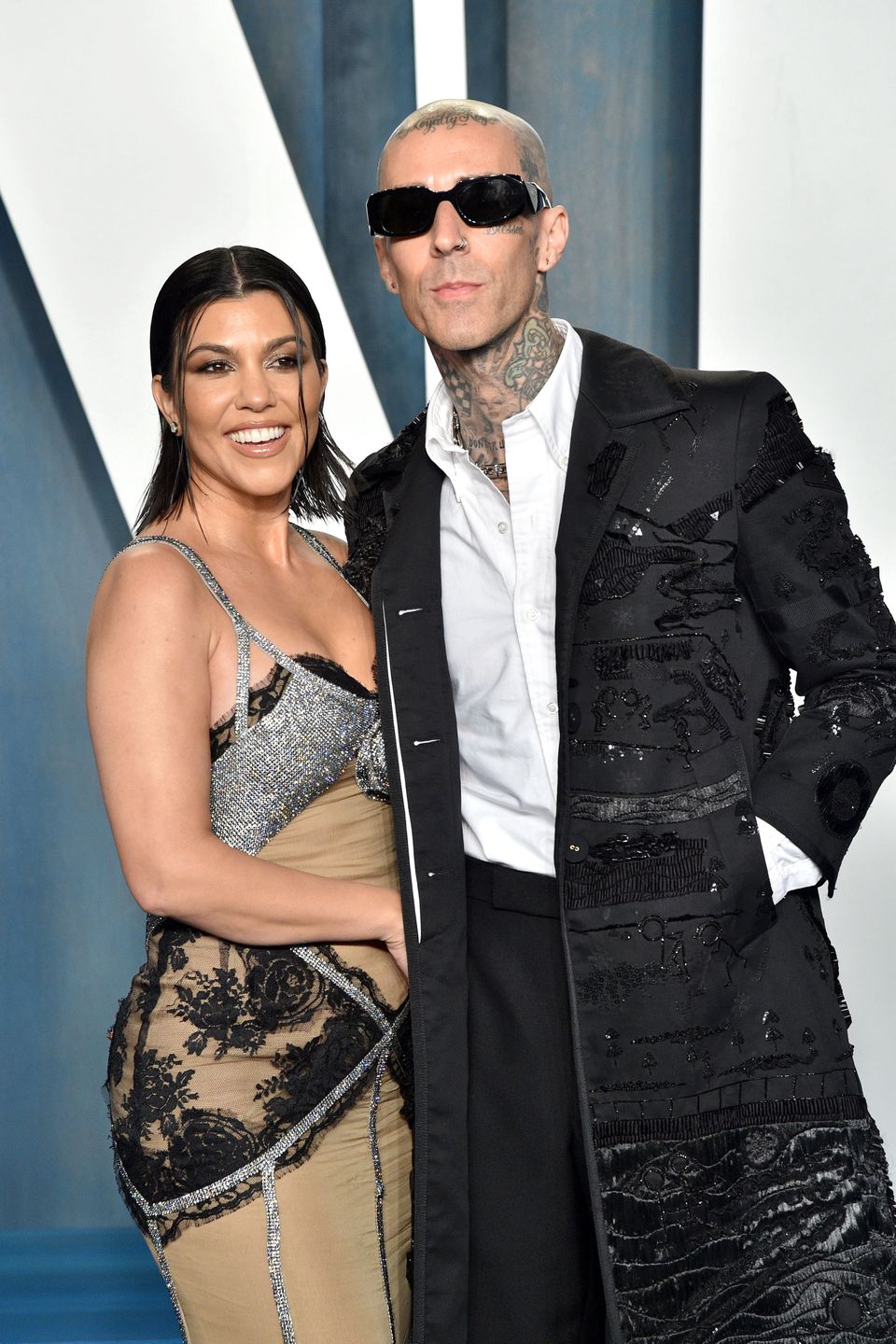 Kourtney Kardashian i Travis Barker na after party po gali rozdania Oscarów