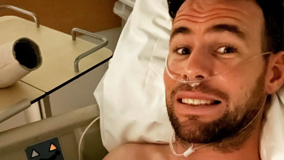 Mark Cavendish w szpitalu po wypadku