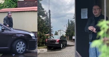 Tryskający świetnym humorem Zbigniew Zamachowski "przyłapany", jak parkuje samochód na skrzyżowaniu i gna na audycję (ZDJĘCIA)