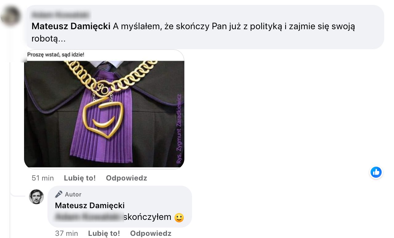 Mateusz Damięcki skomentował ostatnie wystąpienia Andrzeja Dudy