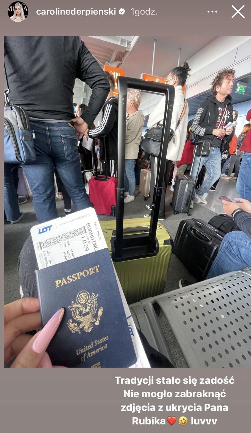 Caroline Deprienski znów spotkała  Piotra Rubika w samolocie