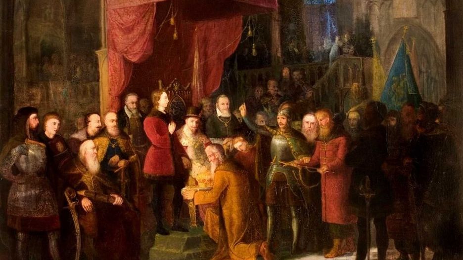 Carowie Szujscy wprowadzeni na sejm przed oblicze Zygmunta III Wazy, pędzla Jana Matejki - fot. domena publiczna
