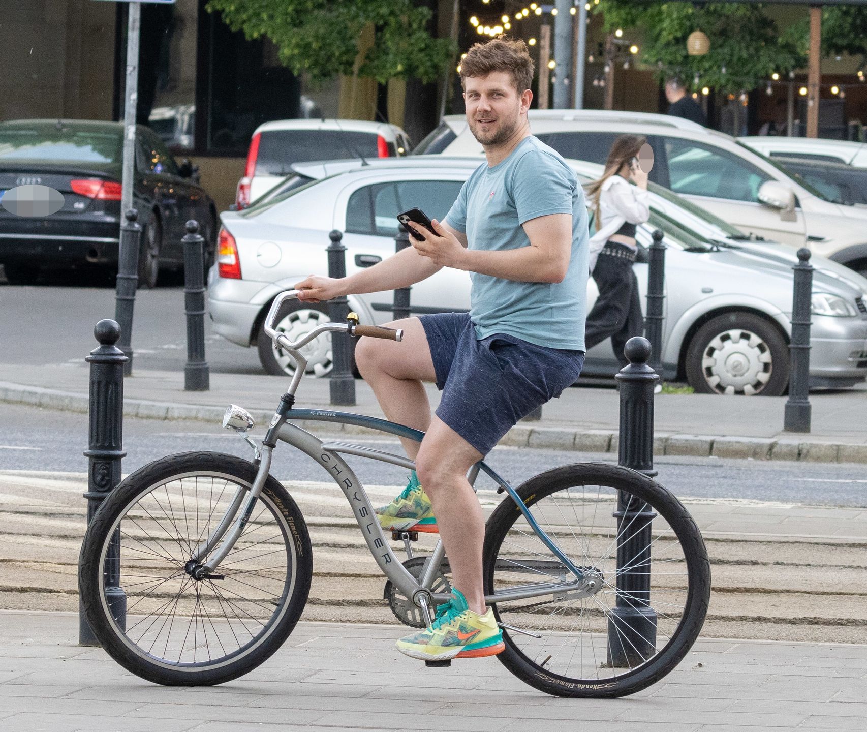 Antoni Królikowski na przejażdżce z Izabelą