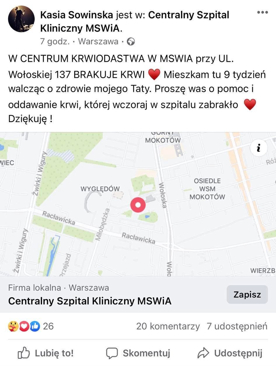 Posty Katarzyny Sowińskiej