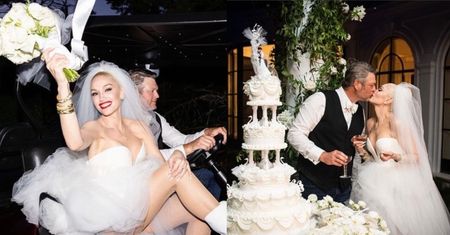 Tak wyglądał ślub Gwen Stefani. Wyszła za mąż w BIAŁYCH KOWBOJKACH! (ZDJĘCIA)