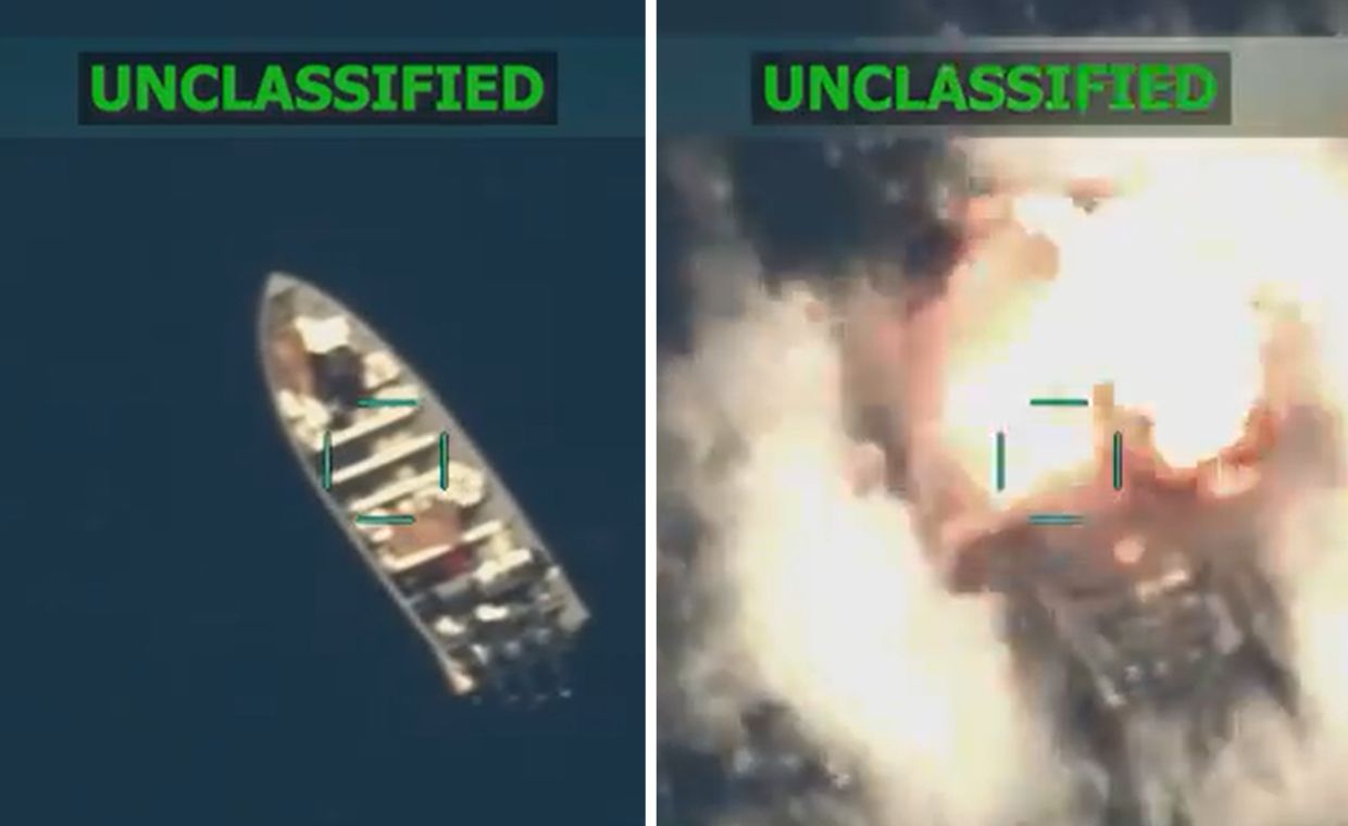 Na łodzi były cztery osoby. Hegseth pokazał nagranie z ataku