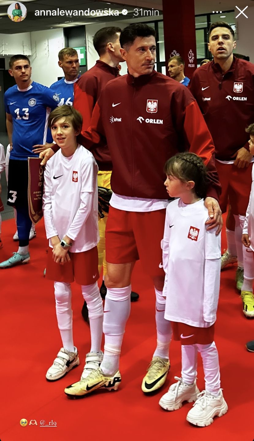 Robert Lewandowski z córką