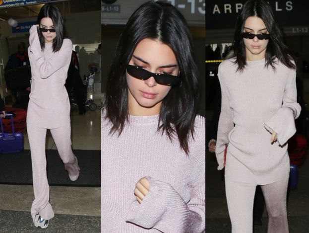 Kendall Jenner dramatycznie opuszcza lotnisko w piżamie za 20 tysięcy złotych