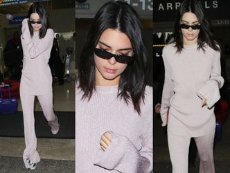 Kendall Jenner dramatycznie opuszcza lotnisko w piżamie za 20 tysięcy złotych