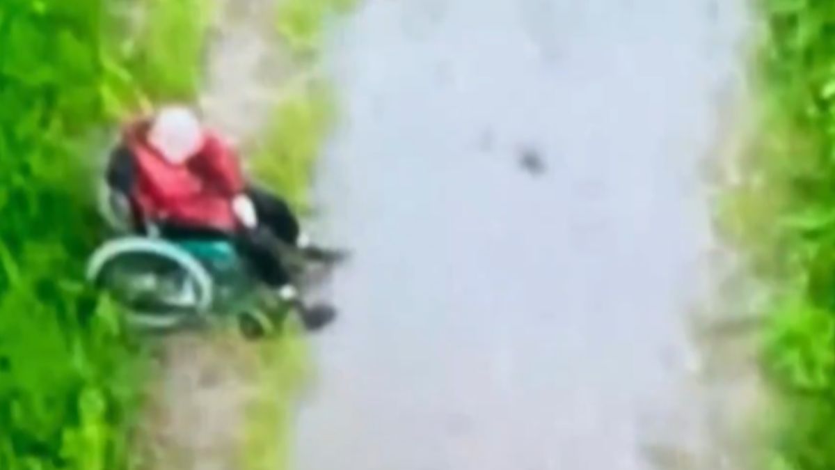 Rosjanie zastrzelili kobietę na wózku inwalidzkim (screen z nagrania)