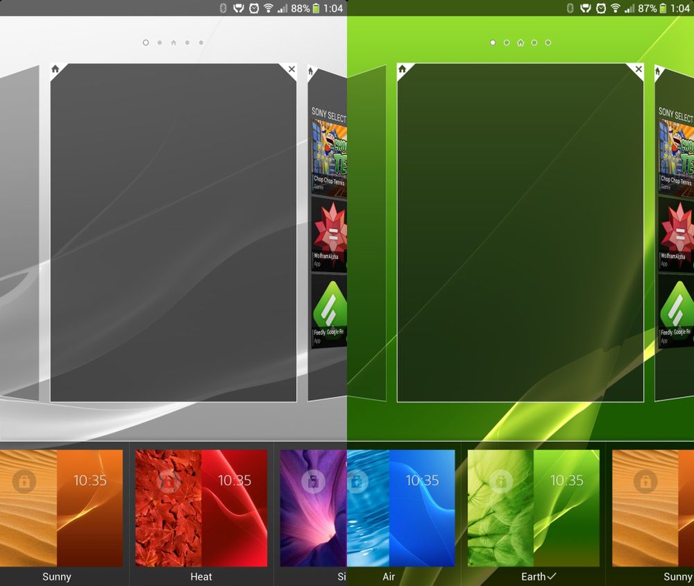 Sony Xperia Z Ultra - zmiana motywu