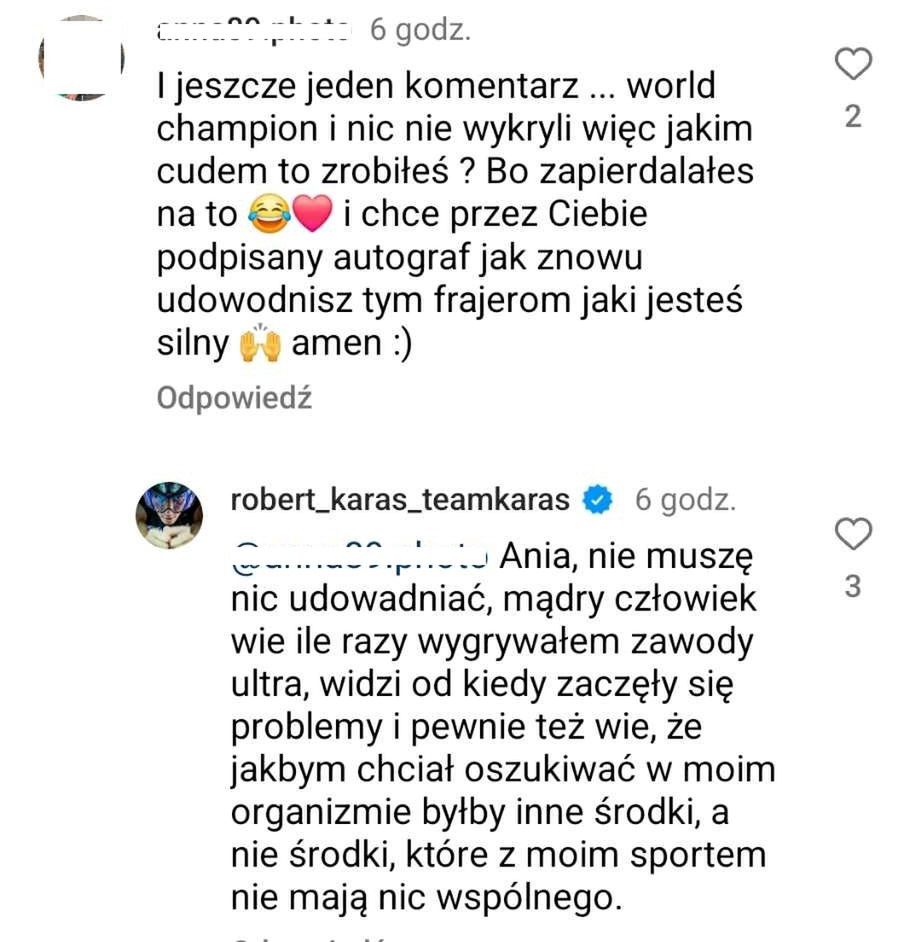 Robert Karaś tłumaczy się po aferze dopingowej