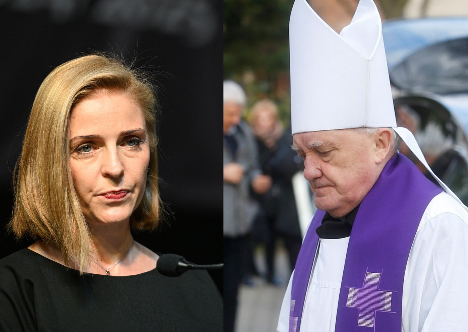 Joanna Mucha ostro o kardynale Nyczu