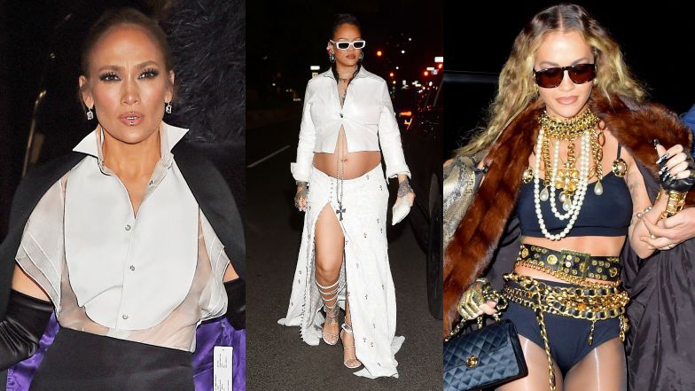 Gwiazdy mkną na afterparty po Gali MET: wytworna Jennifer Lopez, ciężarna Rihanna i obwieszona łańcuchami Rita Ora (ZDJĘCIA)
