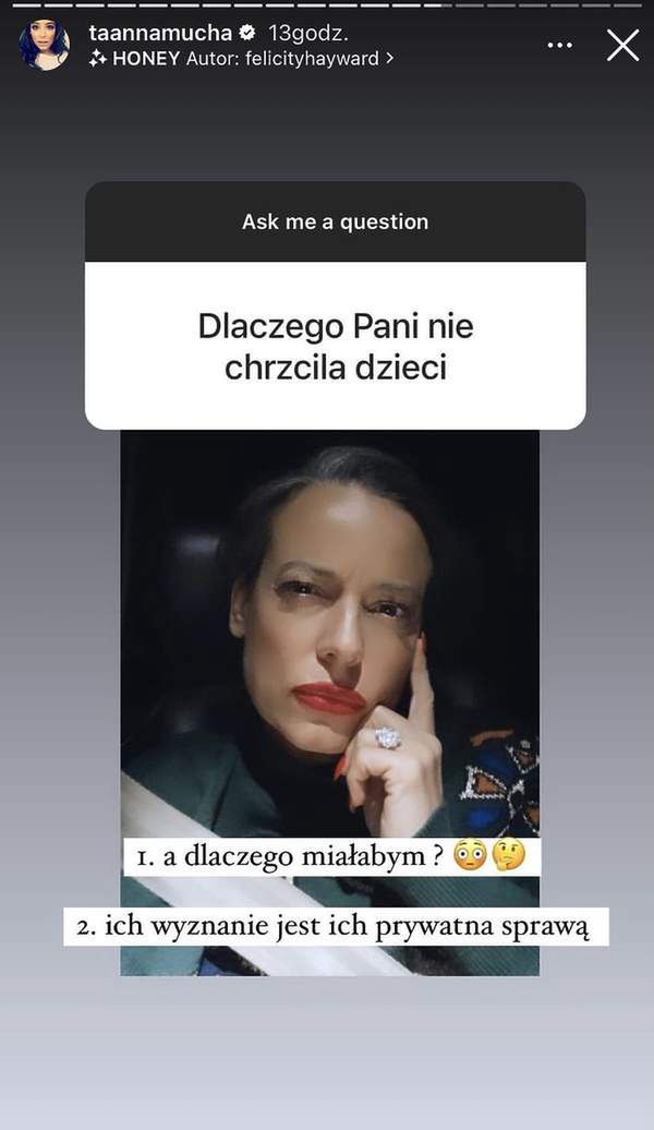 Anna Mucha odpowiedziała na pytanie, dlaczego nie ochrzciła dzieci