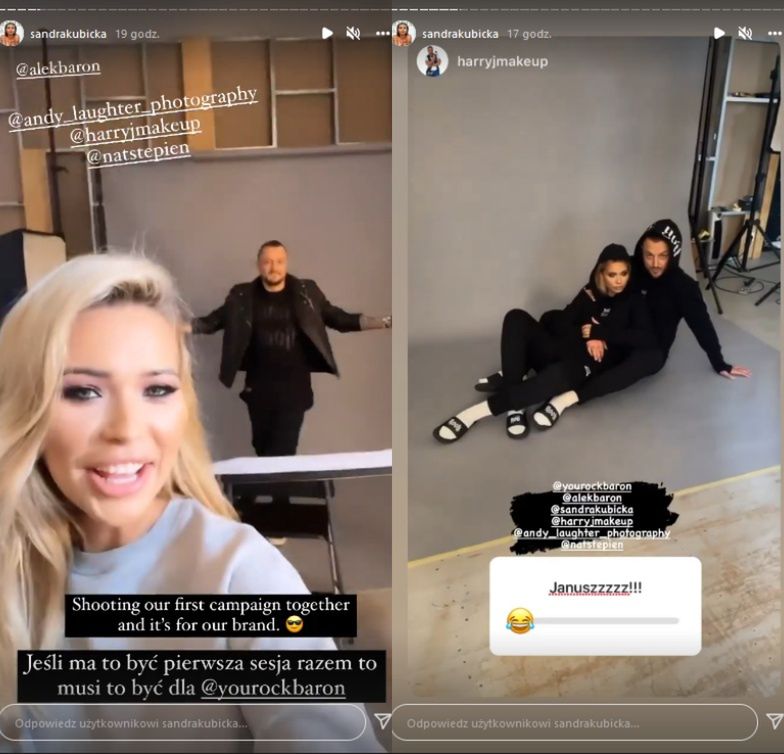 Sandra Kubicka pozuje w autorskiej odzieży Barona
