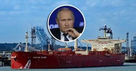 Tak się pierze czarną ropę. Putinowi pomagają armada duchów i tanie bandery