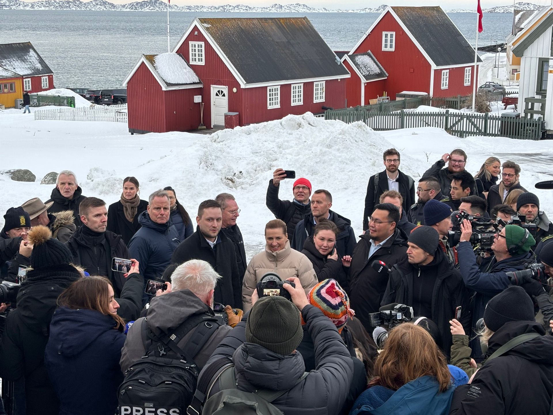 Jens-Frederik Nielsen i Mette Frederiksen w Nuuk.