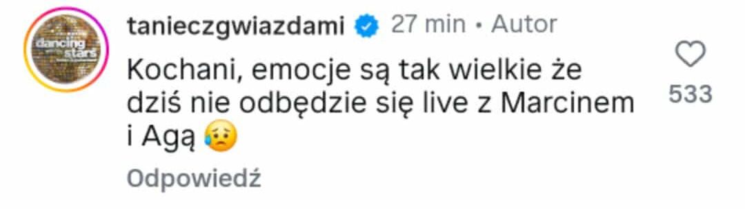 Live z Kaczorowską i Rogacewiczem został odwołany