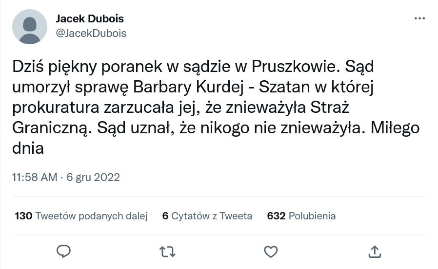 Sprawa Barbary Kurdej-Szatan została umorzona