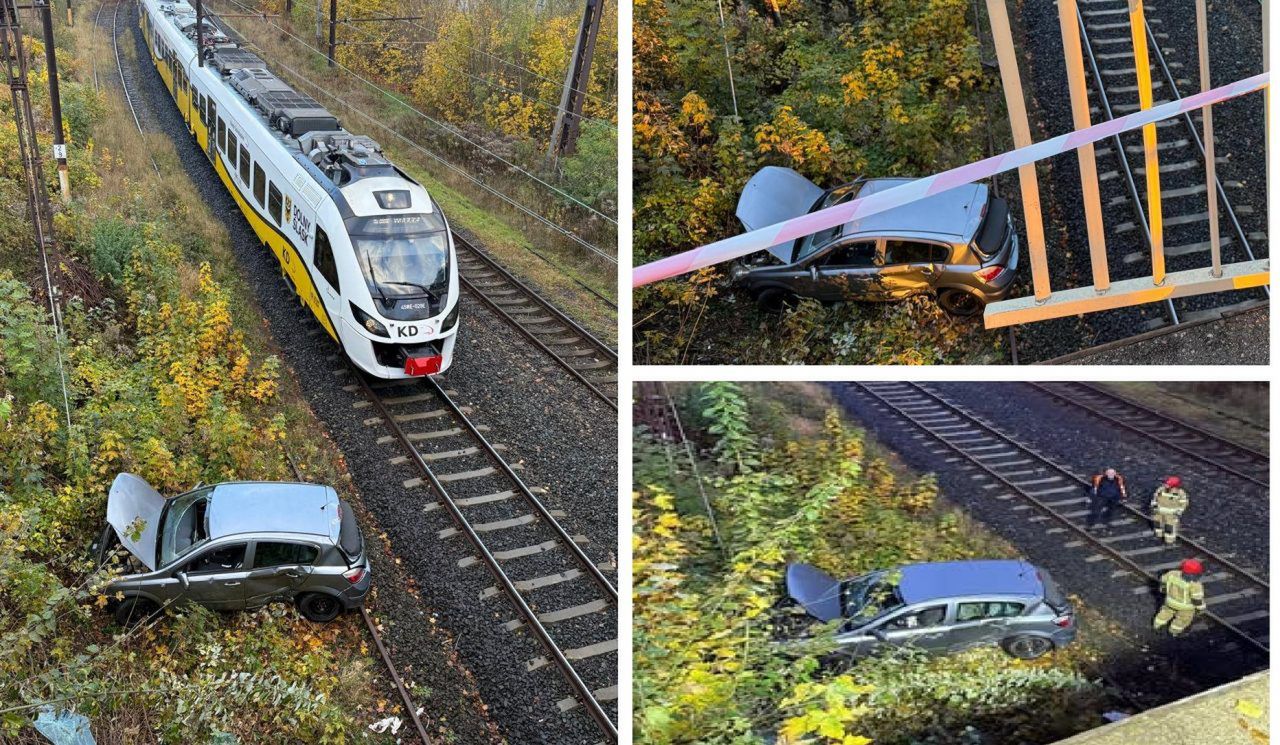 Jelenia Góra: Opel spadł z wiaduktu. Za kierownicą 18-latka