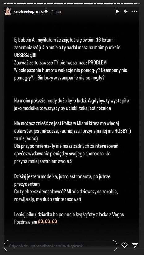 Caroline Derpienski i Aneta Glam znów dogryzają sobie na Instagramie