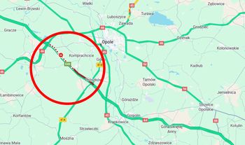 Karambol pięciu samochodów na A4. Potężne utrudnienia