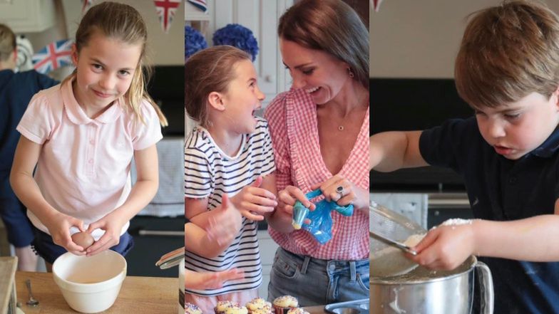 Dzieci Kate Middleton i księcia Williama rozrabiają w kuchni, pichcąc ciasteczka dla lokalnej społeczności w Cardiff (ZDJĘCIA)