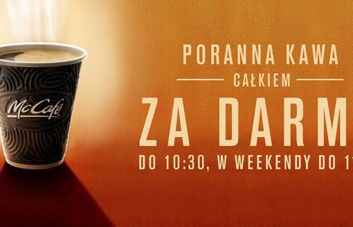 McDonald's po raz dziewiąty częstuje z rana darmową kawą