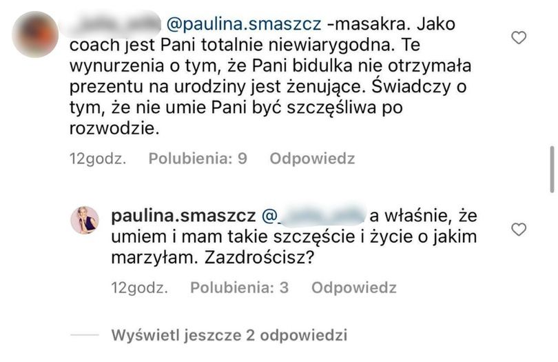 Paulina Smaszcz wojuje z internautami w komentarzach pod najnowszym postem