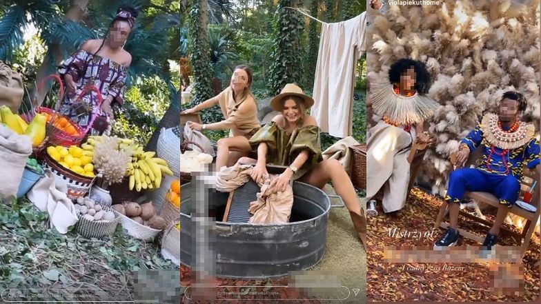 Viola Piekut bawi się na "afrykańskiej" imprezie